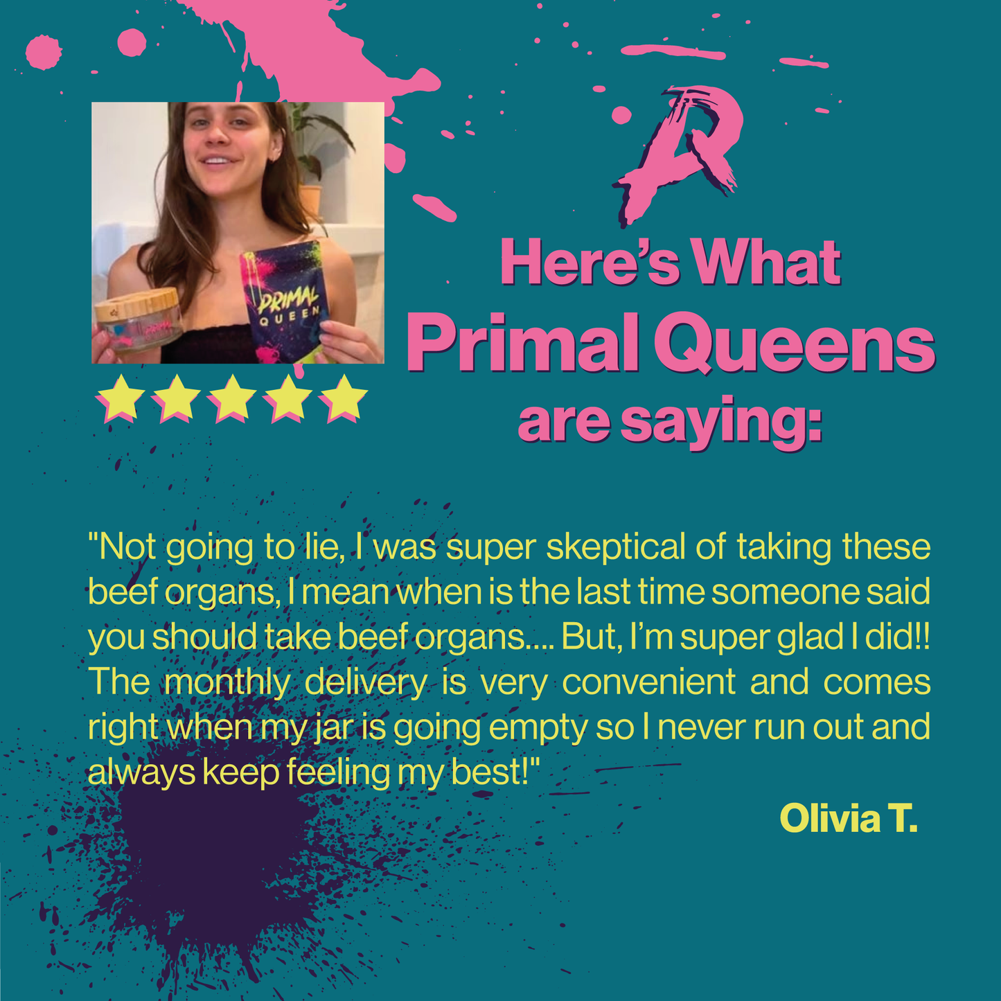 Primal Queen Beef Organ Superfood - 30 Day Supply (One Time Purchase)